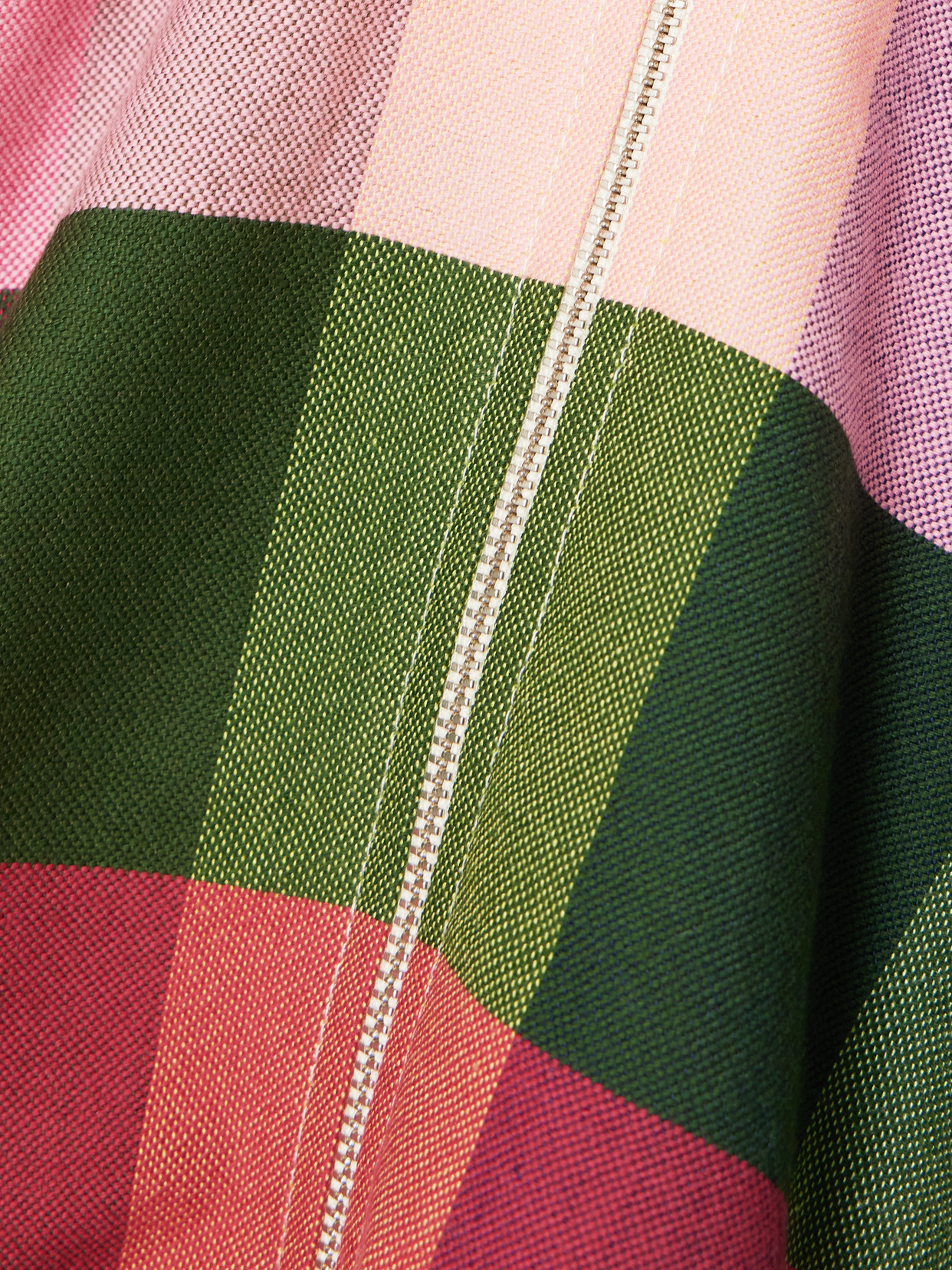 Checked Cotton-blend Turtleneck Top - Multi