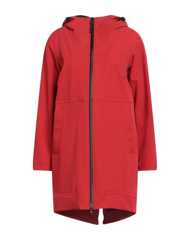 Woman Overcoat & Trench Coat Red Size 8 Polyamide, Polyester, Elastane