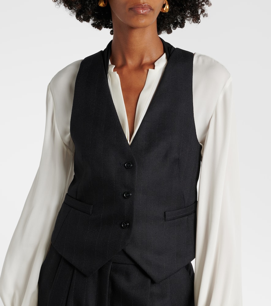 Modern Sophistication pinstripe wool vest