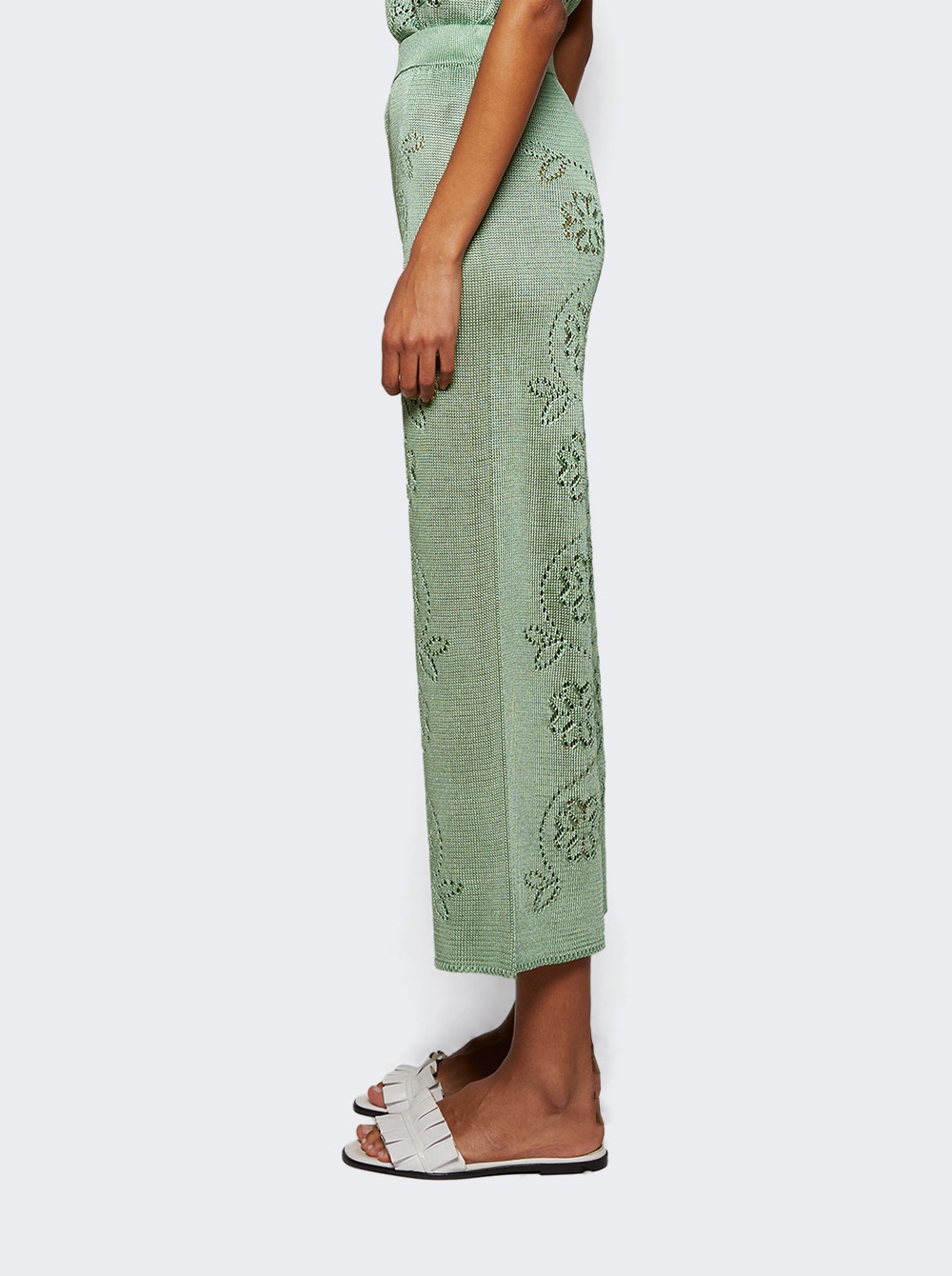 Vine Floral trousers - Green