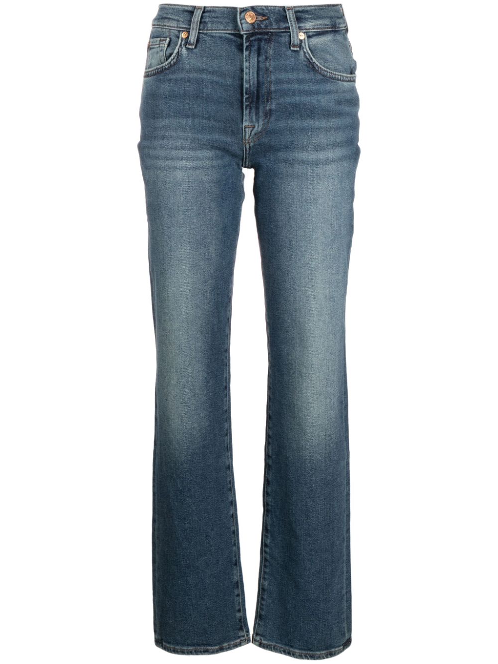 Ellie mid-rise straight-leg jeans - Blue