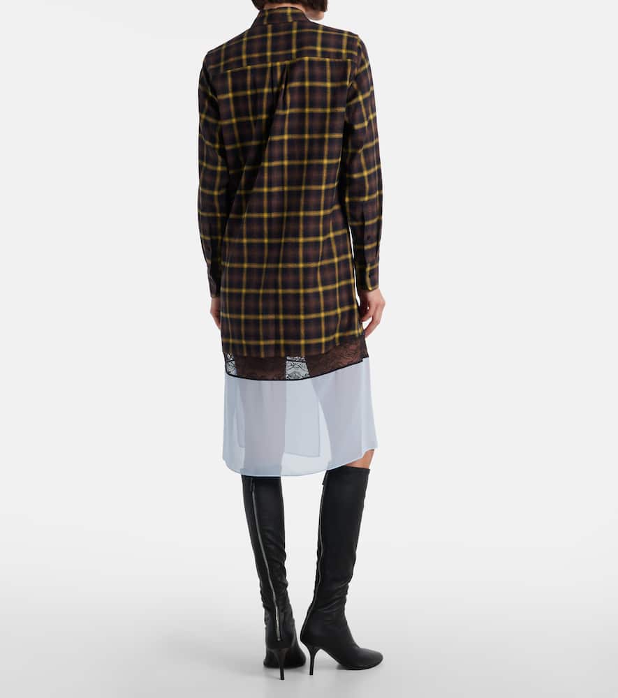 Checked shirt dress