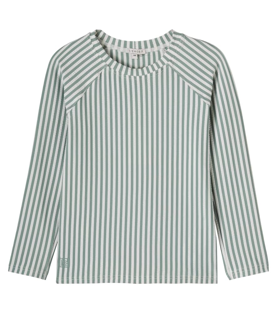 Noah striped seersucker rashguard top