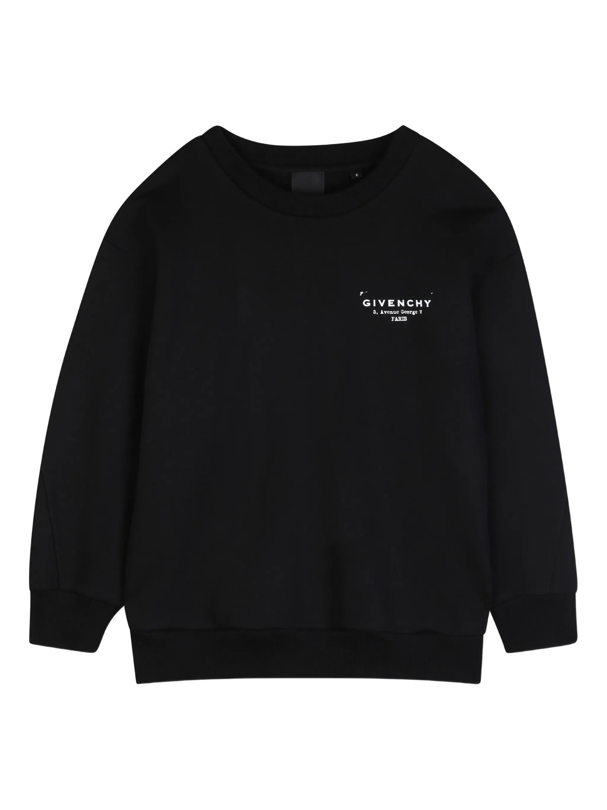 Mini Ribbed Neck Sweater with Logo Print for Boys