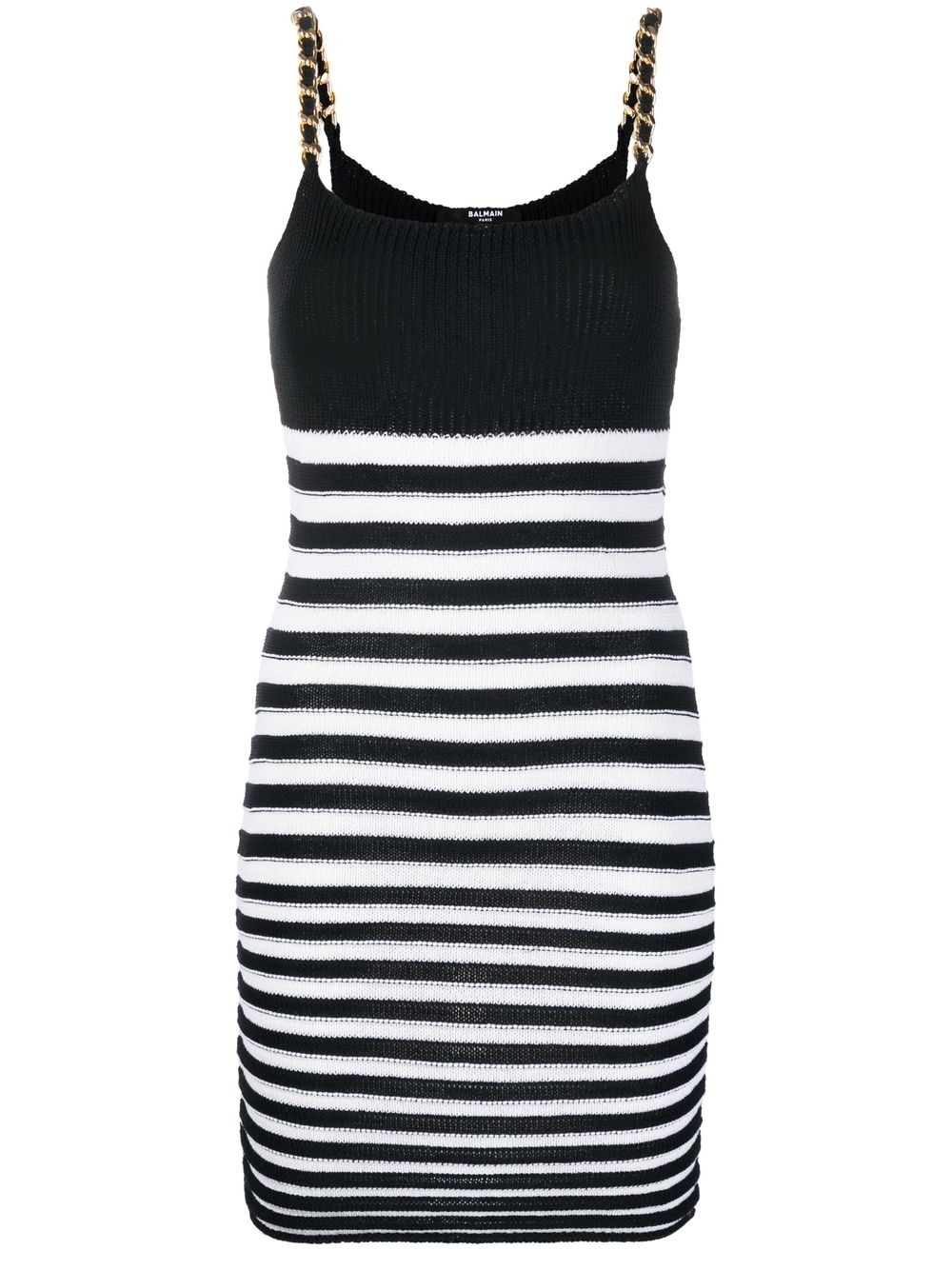 Sleeveless knitted dress - Black