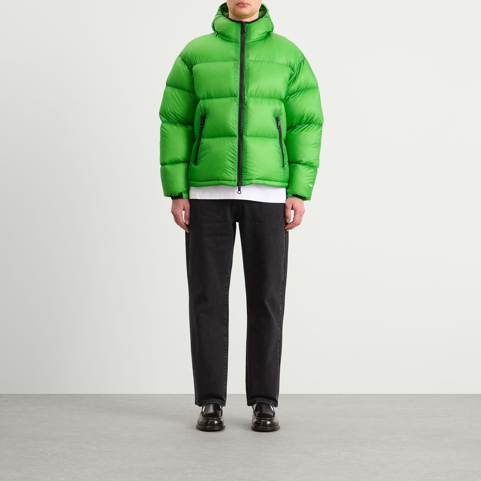 Men's Translucent Hooded Bubble Jacket Presented By END. Emerald