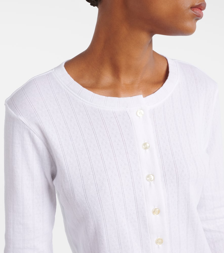 Leset Pointelle cotton cardigan