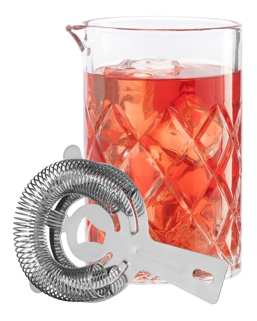 Cocktail Mixing Glass & Strainer Set