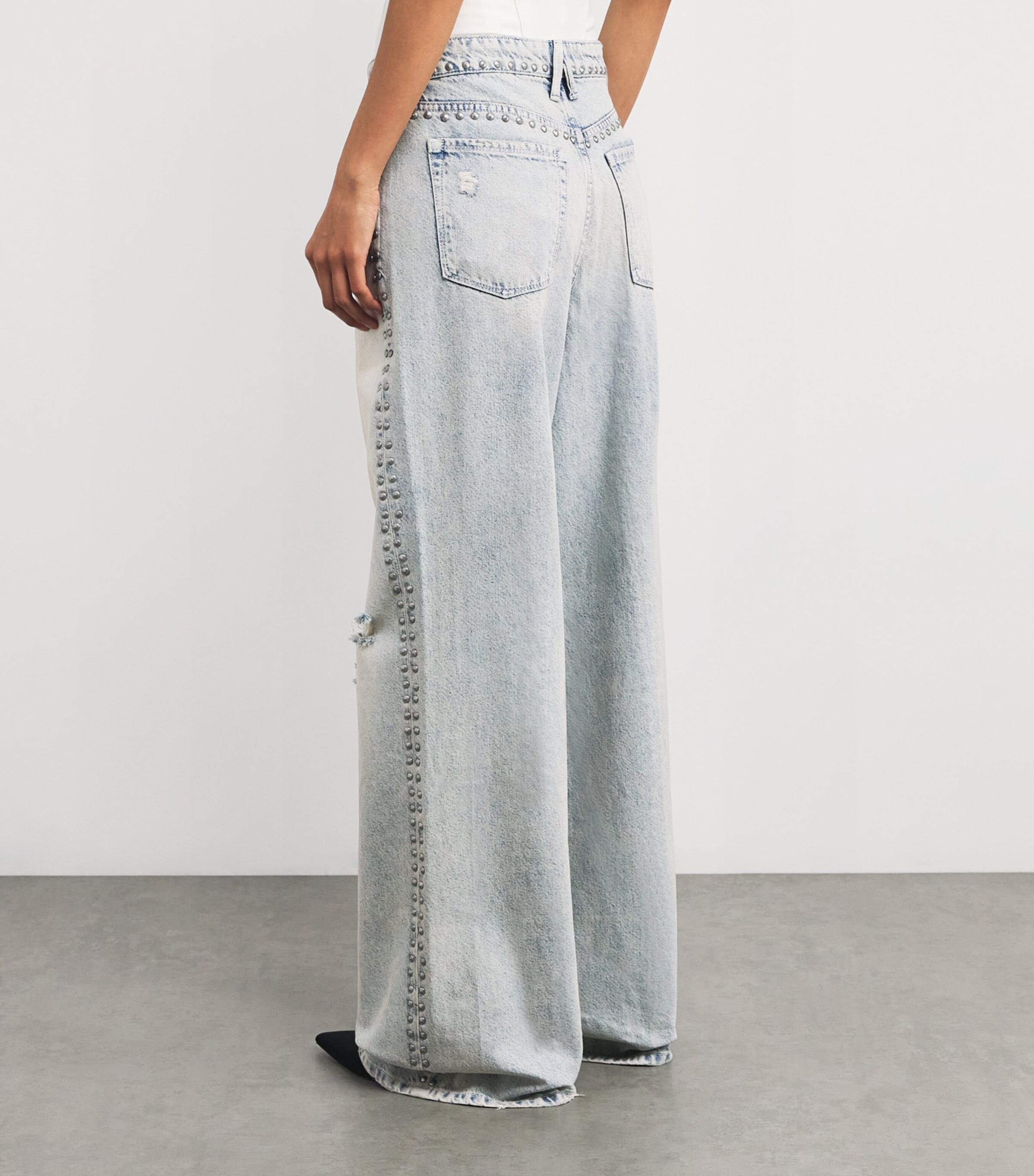 Good American Good Standard Ease Studded Jeans