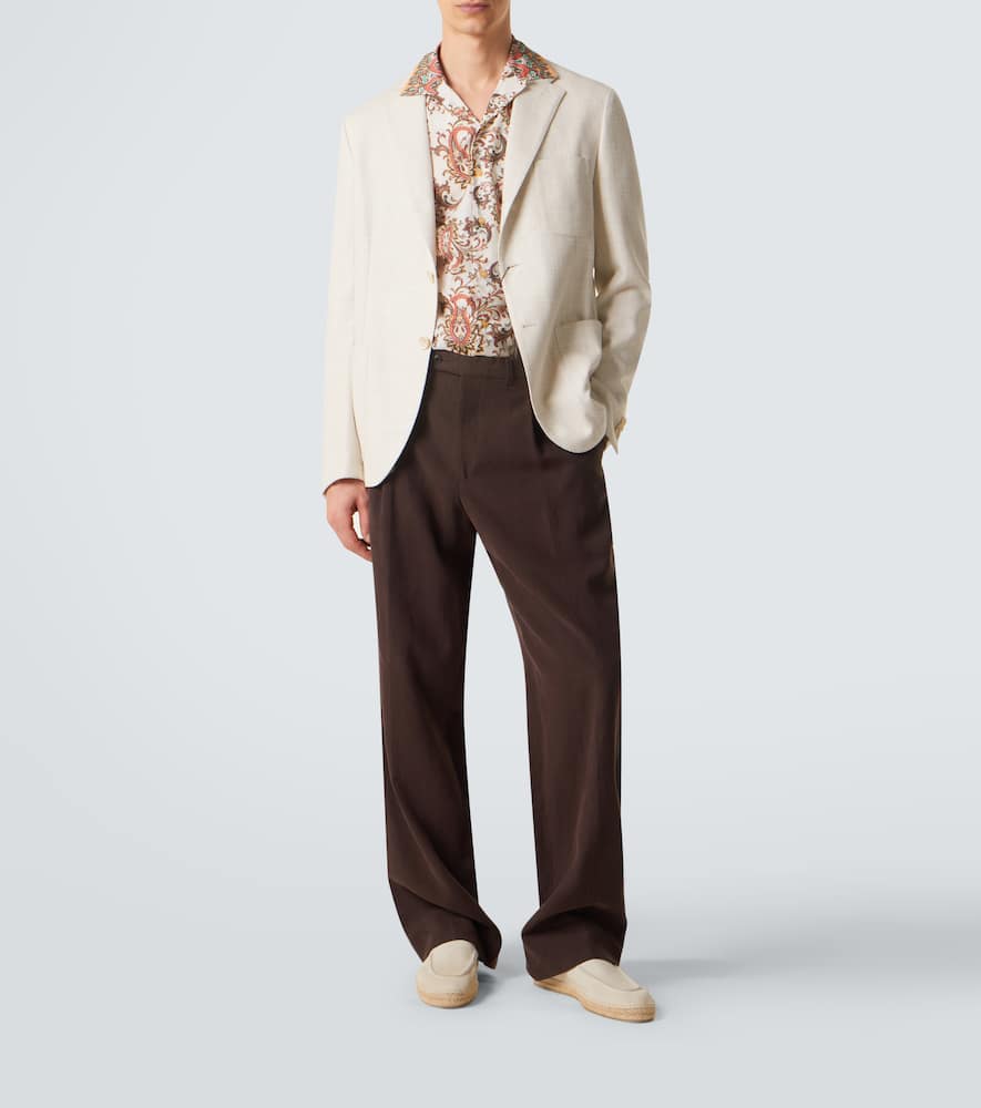 Paisley cotton bowling shirt