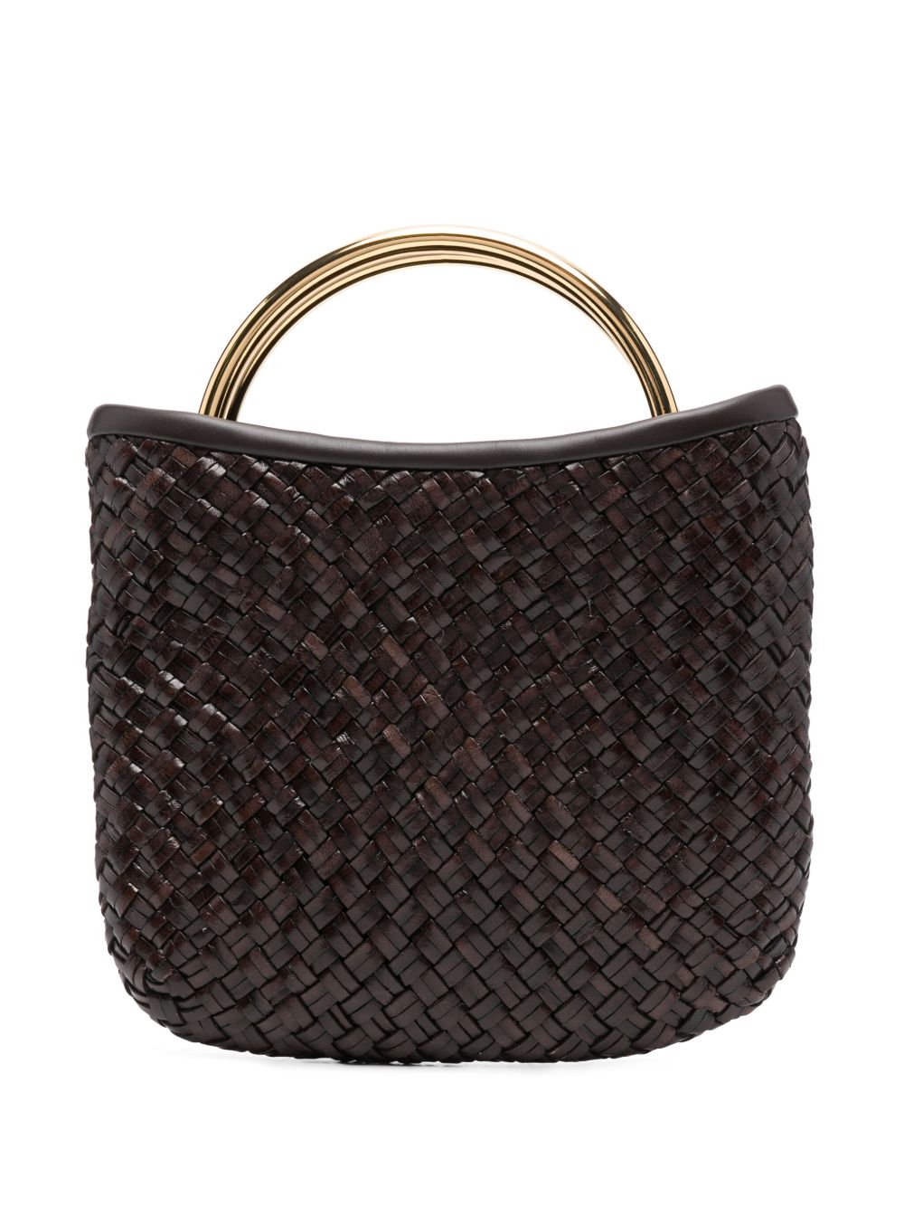 Braided tote bag - Brown