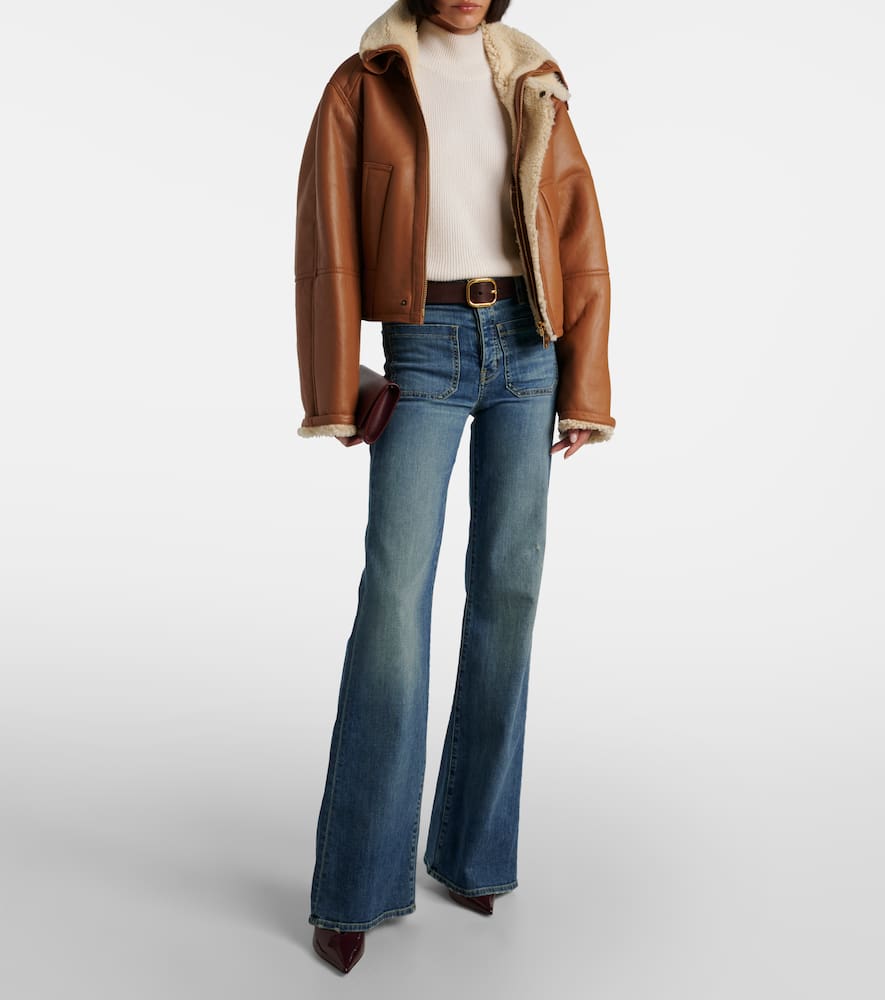 Shearling-lined coat