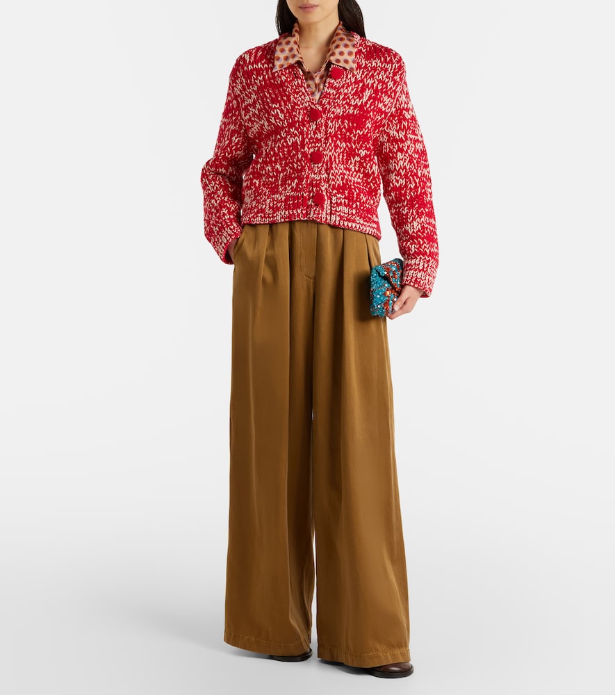 Cotton-blend cardigan