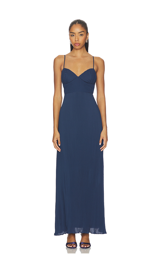 Baobab Aluna Maxi Dress in Blue. L. Also in M, S