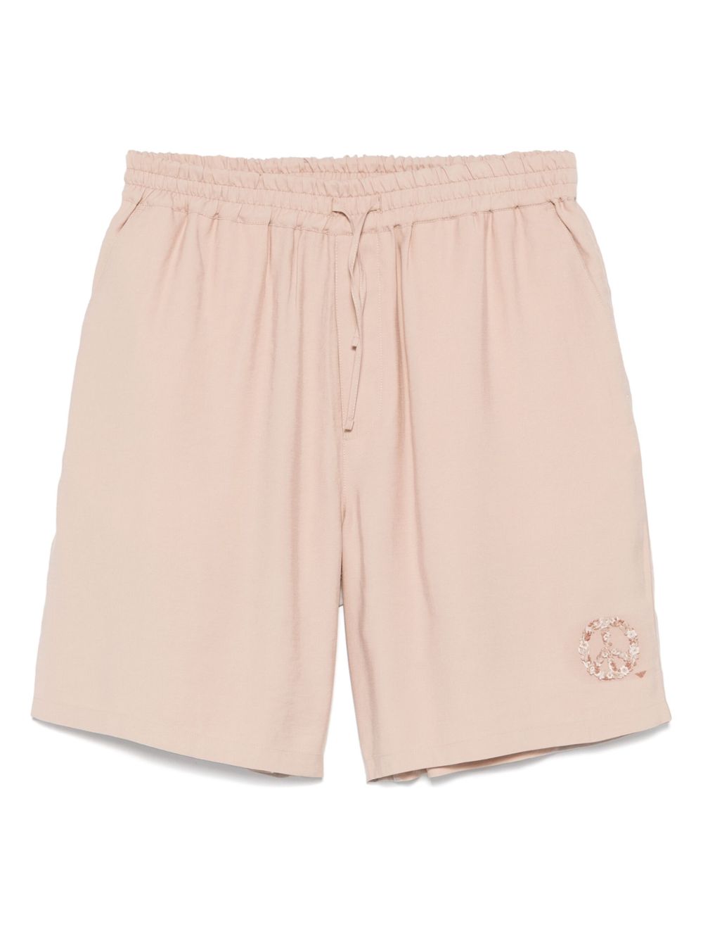 Emporio Armani peace sign-motif shorts - Brown