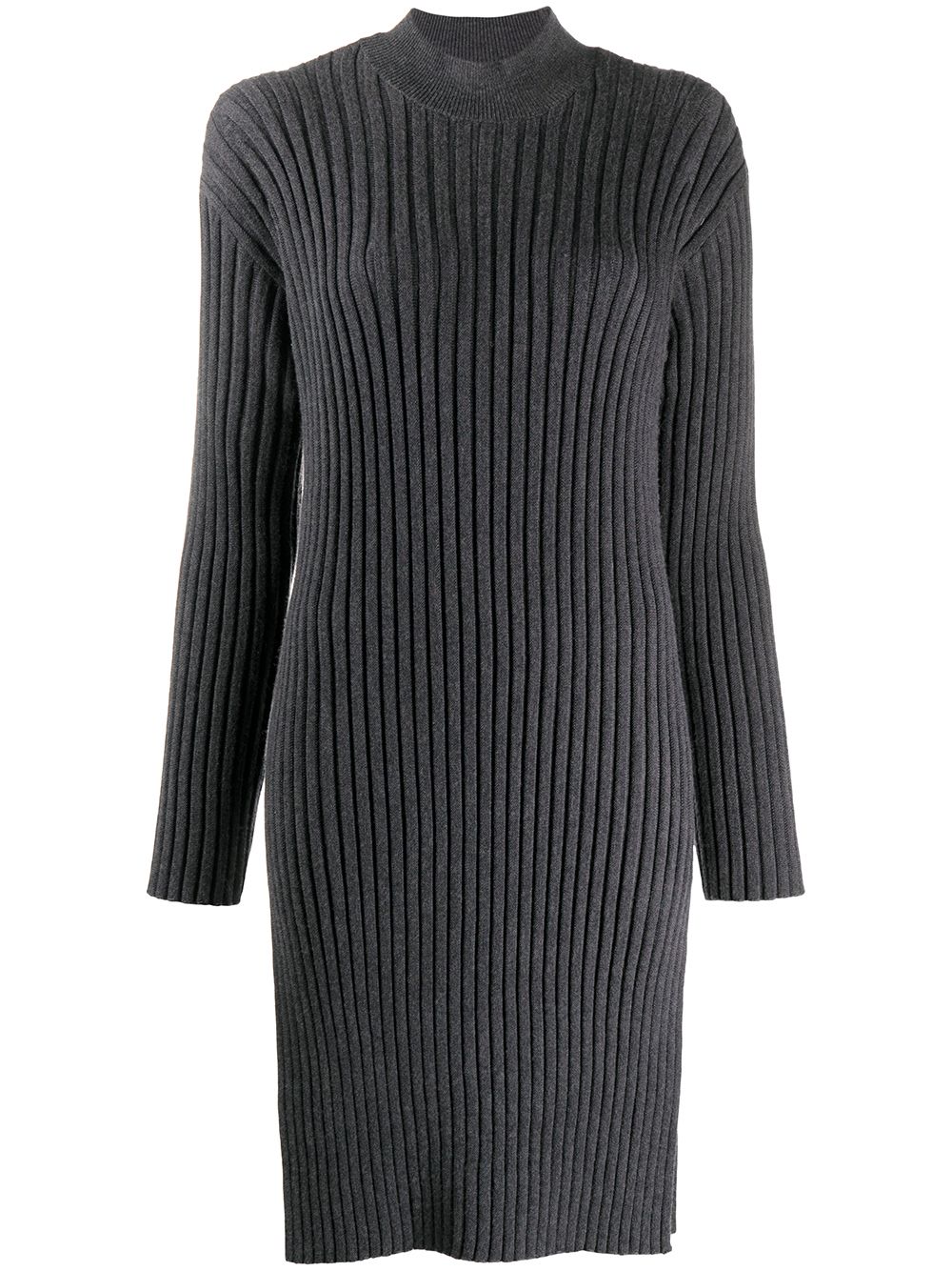 Ribbed sweater dress - Grey