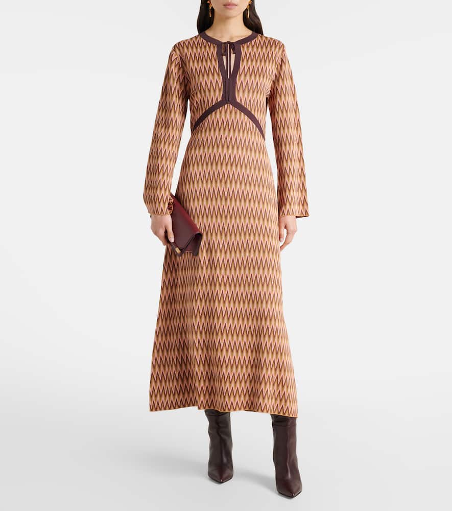 Pamela jacquard midi dress