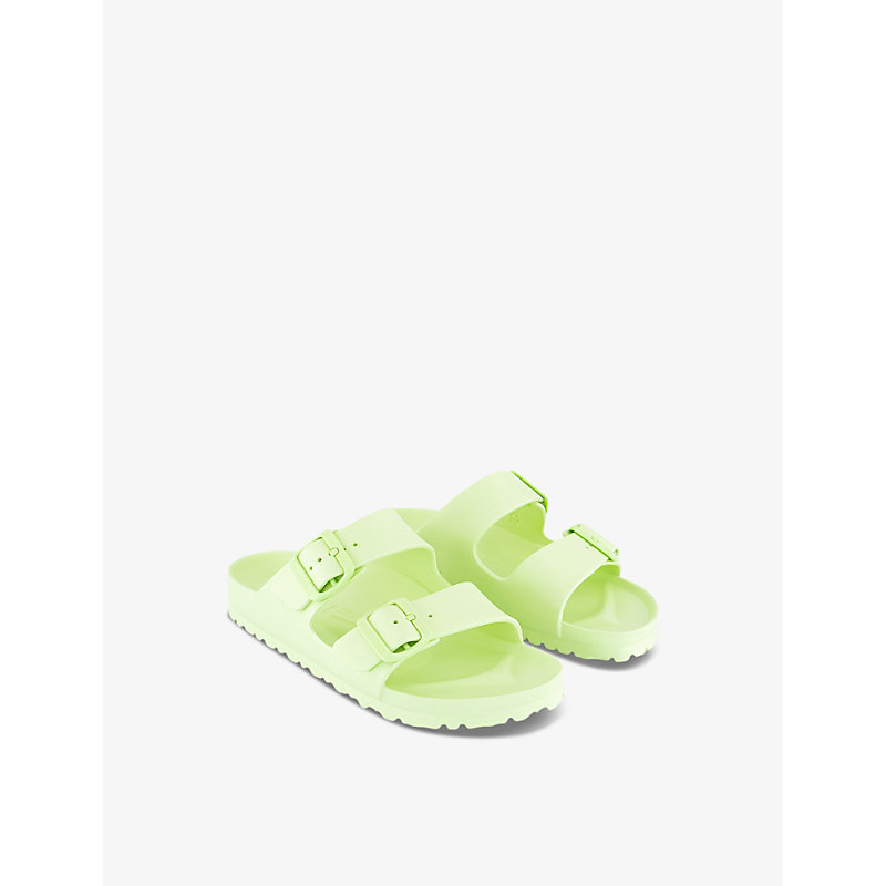 Womens Lime Eva Arizona Two-strap Rubber Sandals