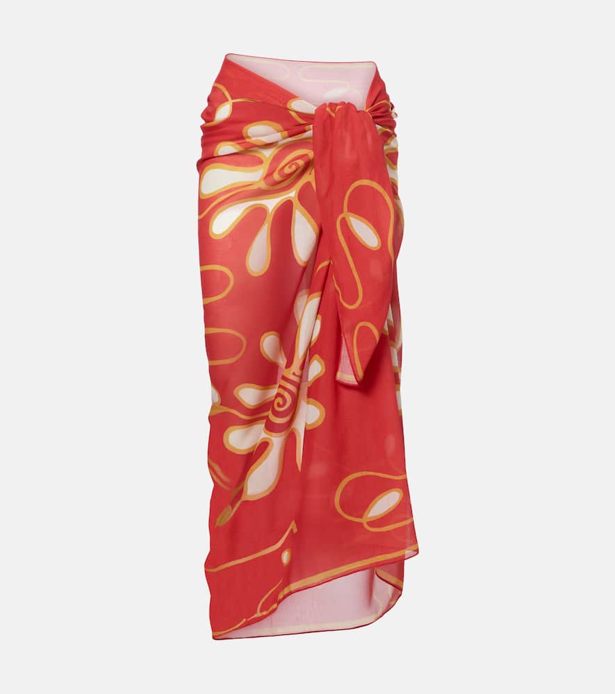 Luana printed beach cover-up