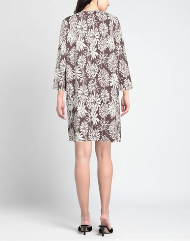 Liviana Conti Woman Mini dress Chocolate brown Size 4 Viscose, Polyamide, Elastane