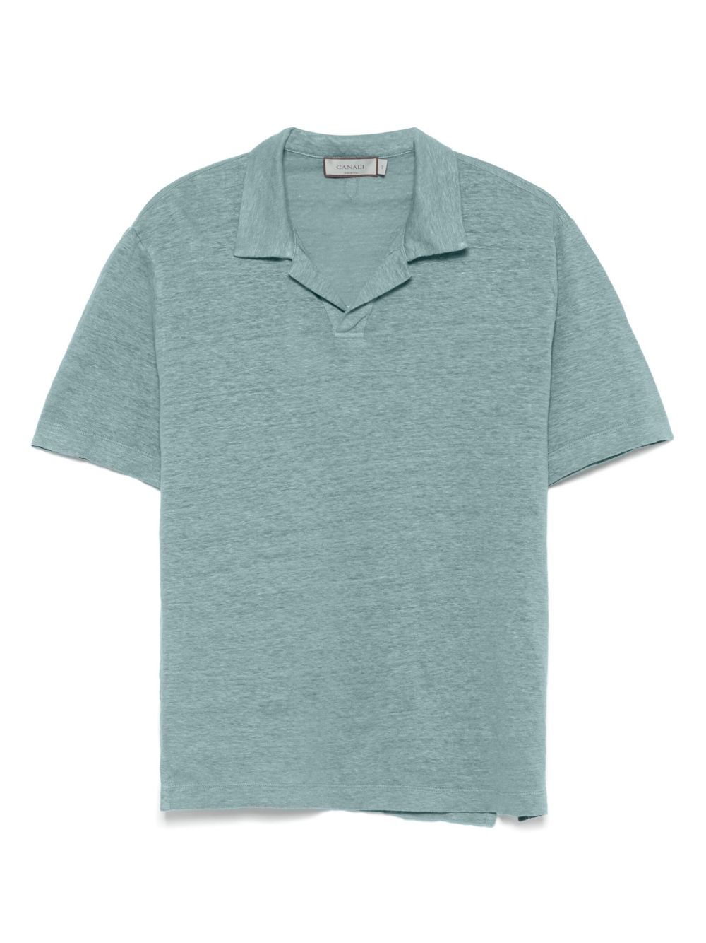 Canali linen T-shirt - Blue