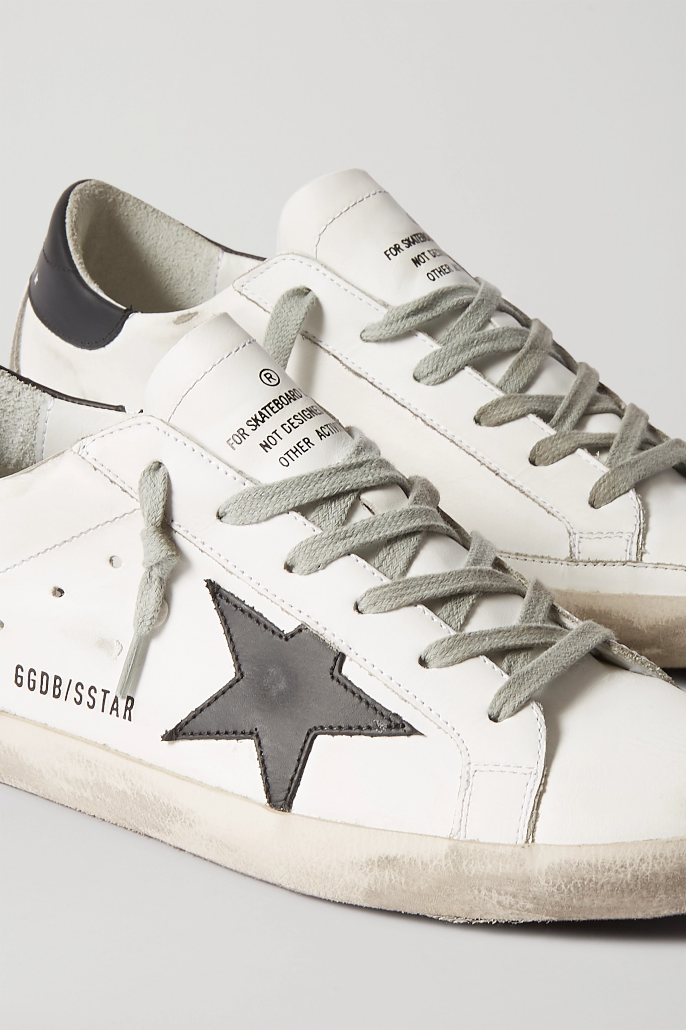 Superstar Distressed Leather Sneakers
