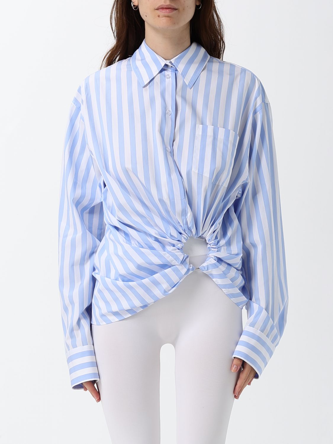 Shirt Woman color Gnawed Blue