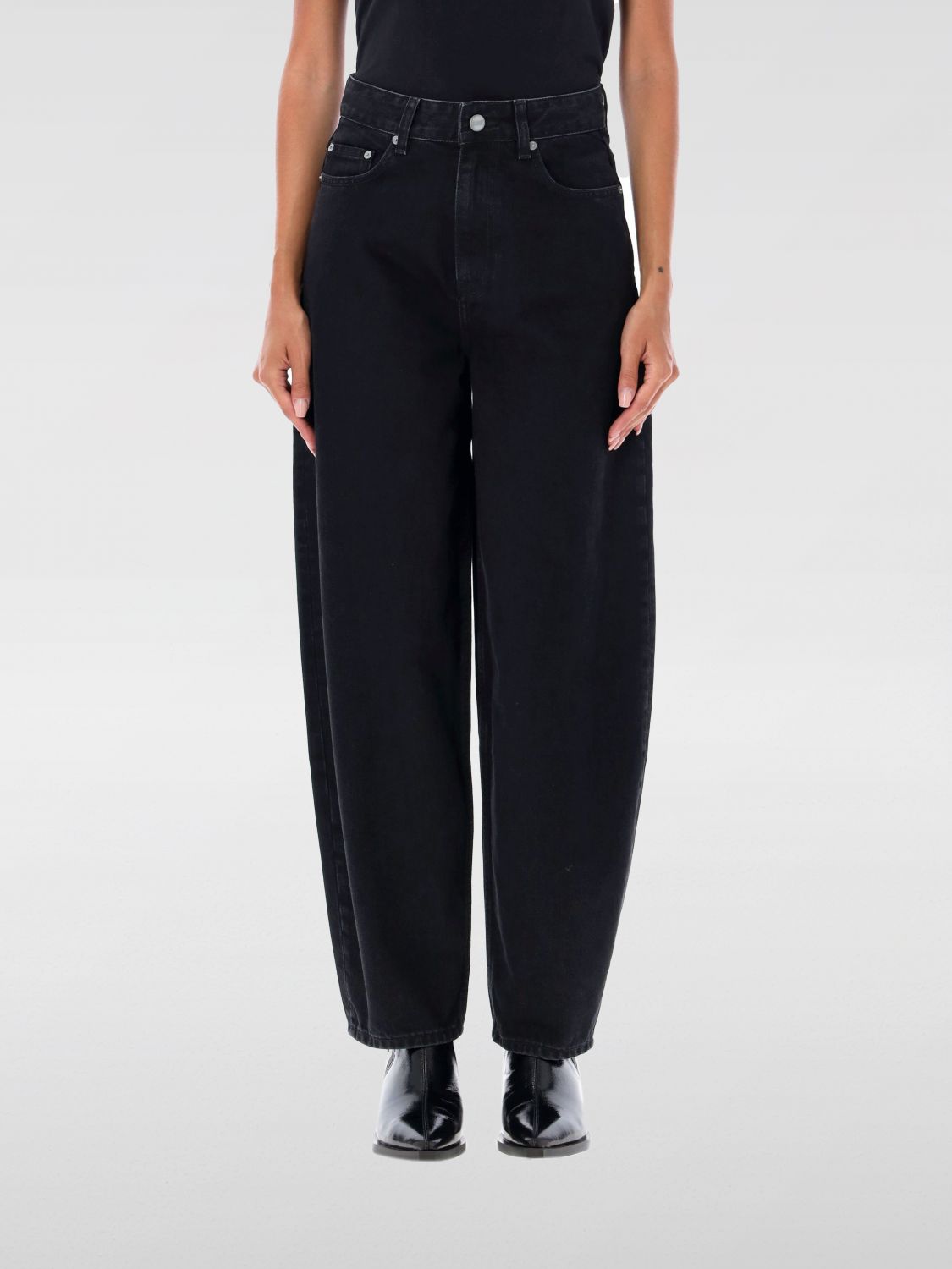 Cropped-leg jeans - Black