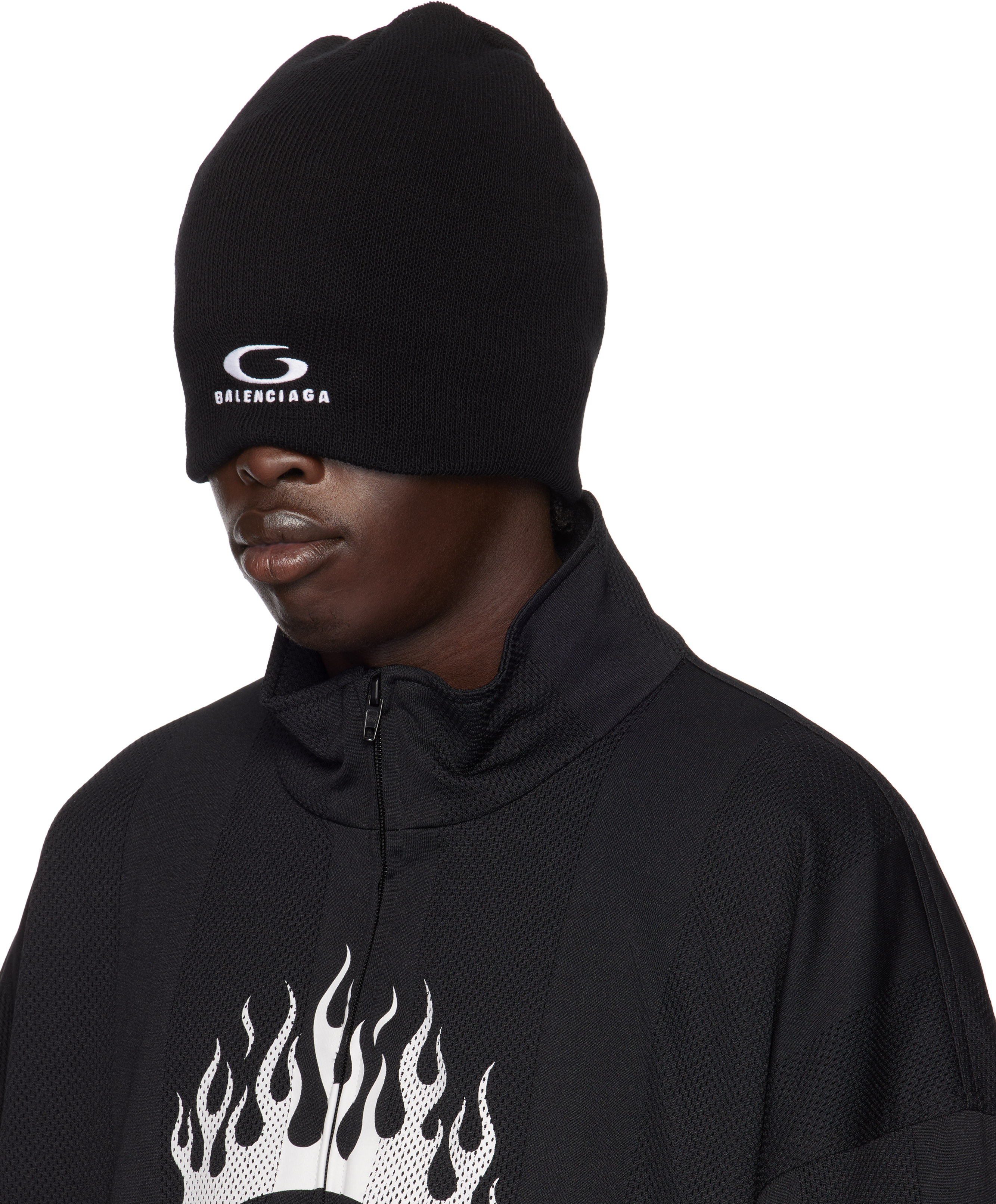 Balenciaga Black Loop Sports Icon Beanie