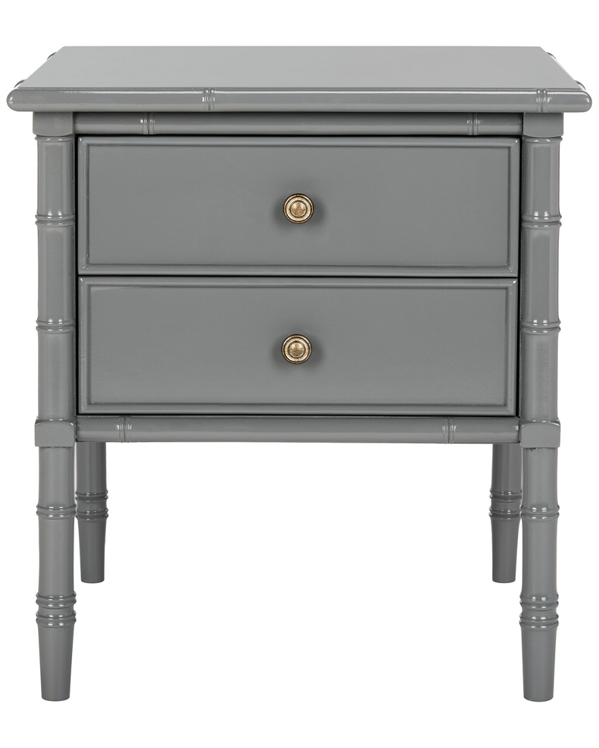 Mina Modern Coastal 2-Drawer 25in Bamboo Nightstand