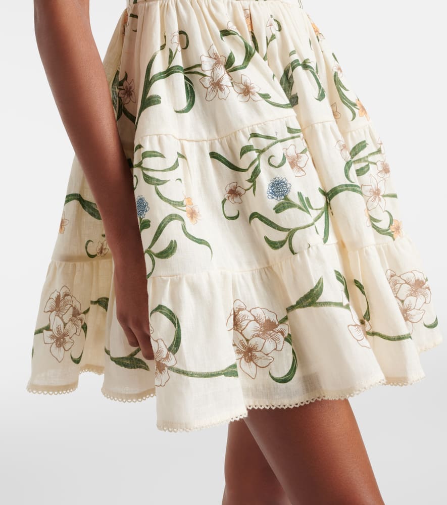 Lima Laguna floral linen minidress