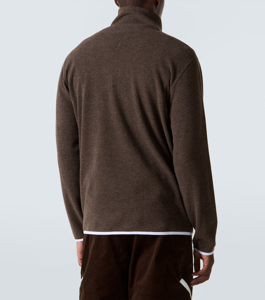 Cashmere and cotton-blend half-zip sweatshirt