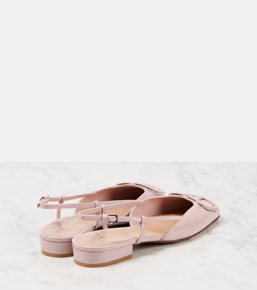 Valentino Garavani VLogo Signature leather slingback flats
