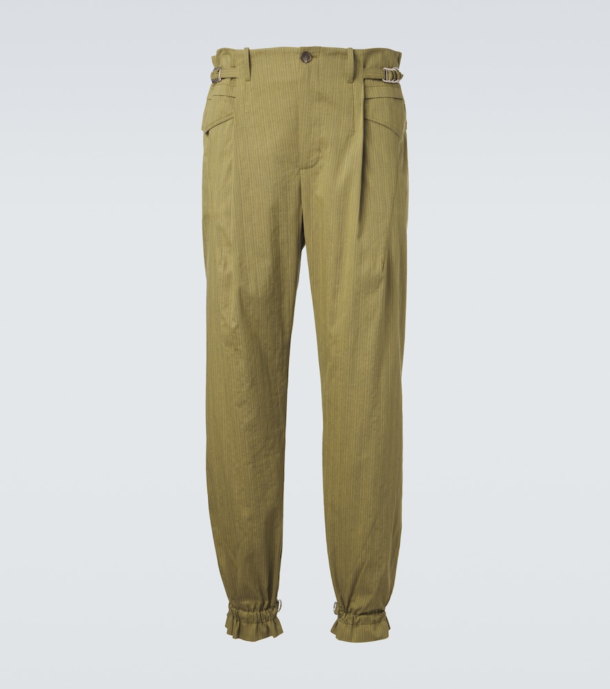 Egreta striped cotton-blend tapered pants