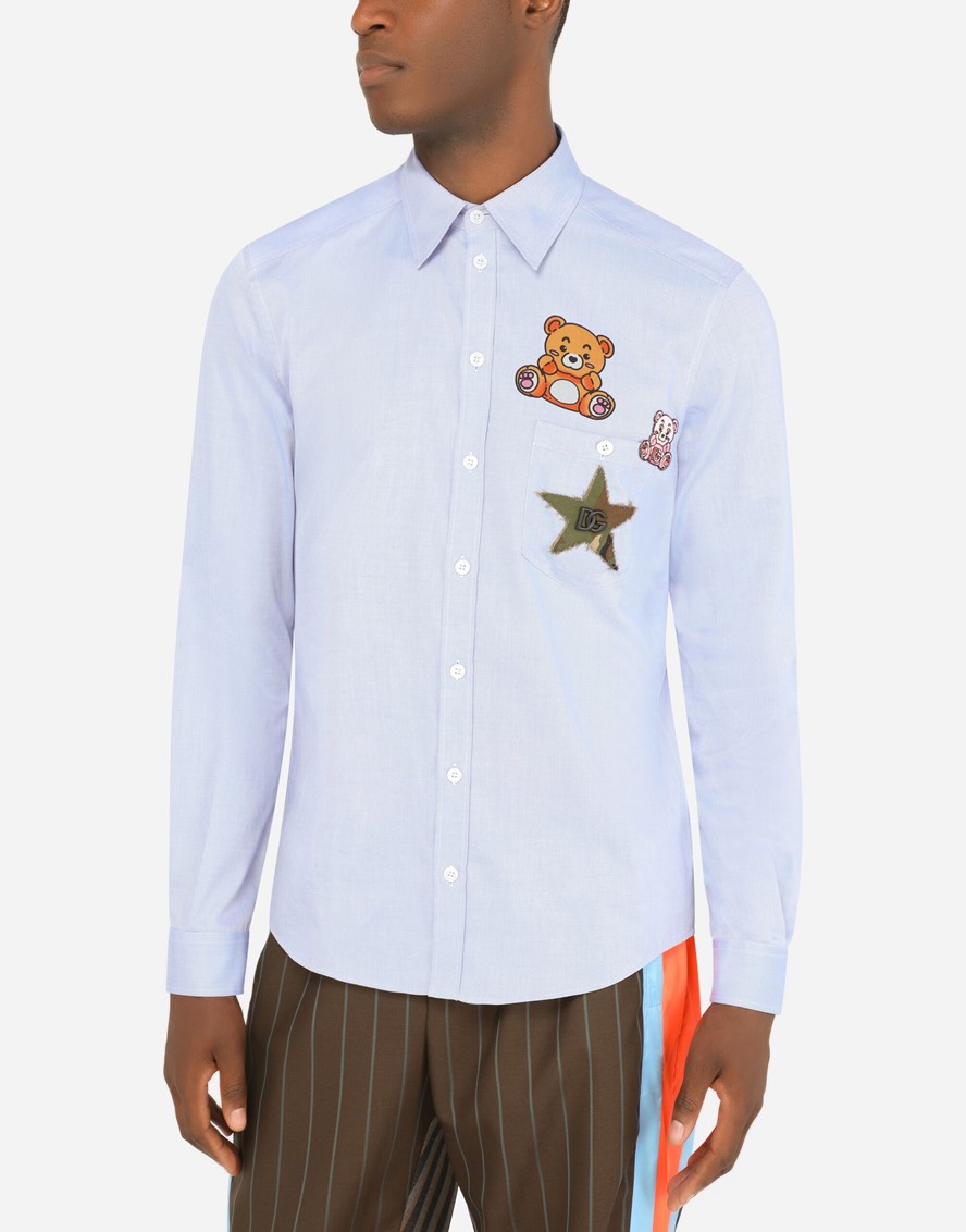 돌체앤가바나 코튼 셔츠 Cotton shirt with multiple patches G5JI9ZFU5PWB2246