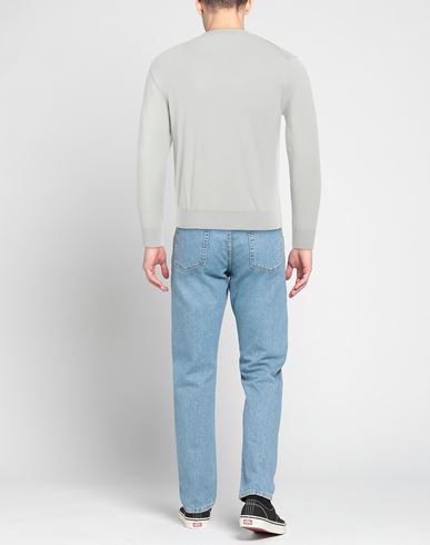 Man Sweater Light grey Size 40 Cotton, Polyamide