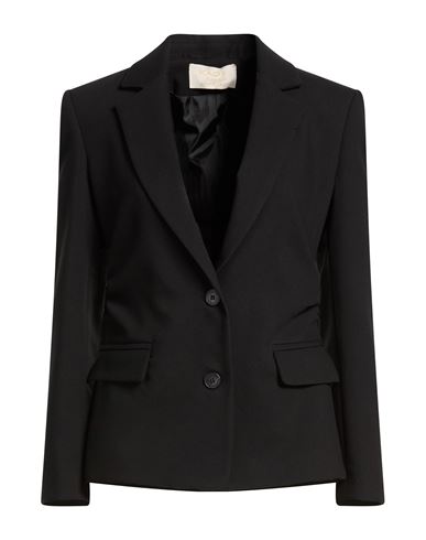 Woman Blazer Black Size 8 Polyester, Viscose, Elastane