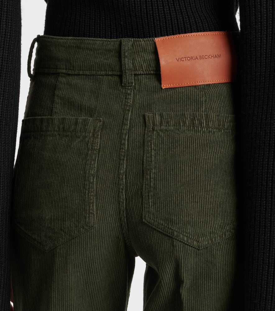 Alina mid-rise corduroy flared jeans