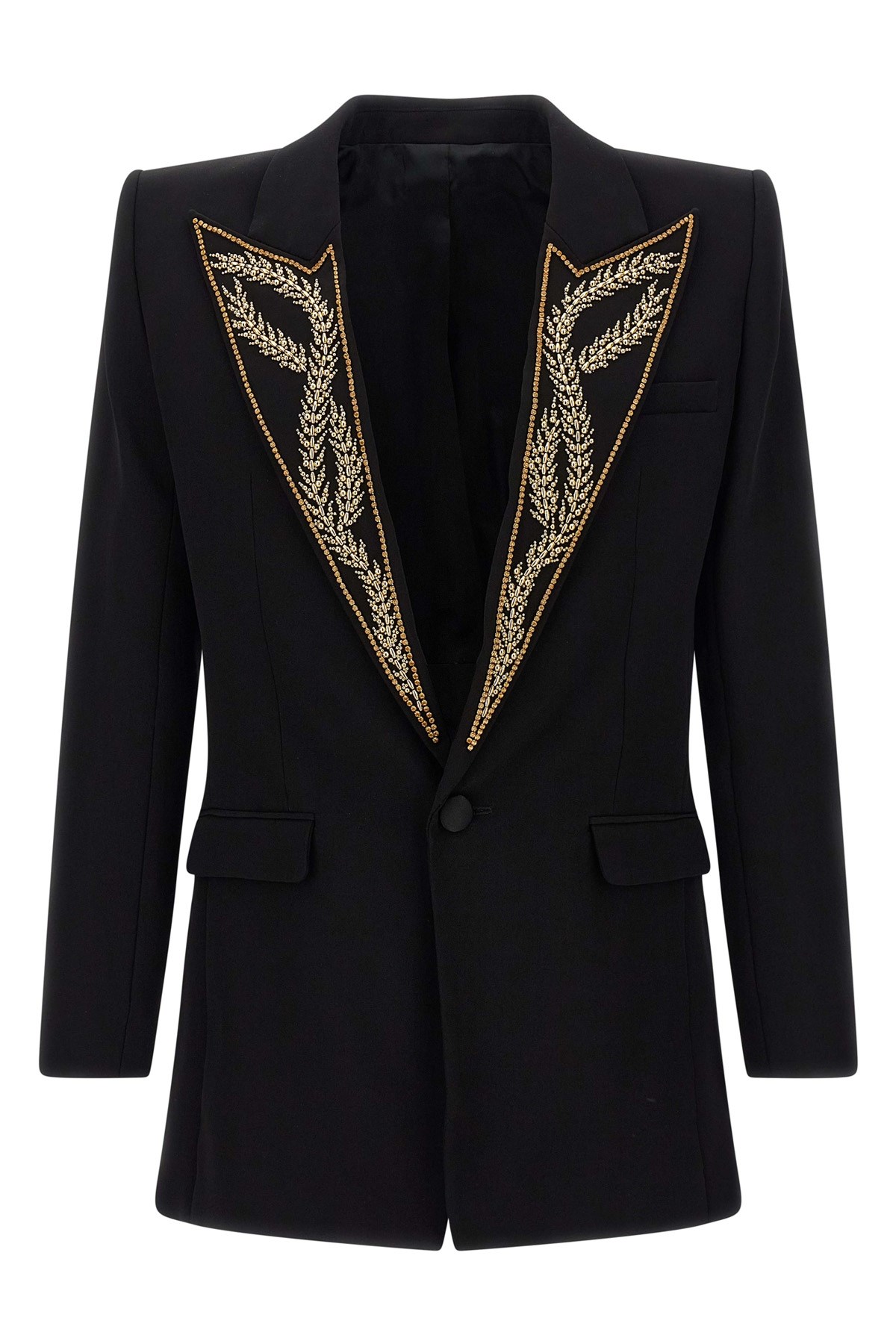 Leaf Embroidery Blazer