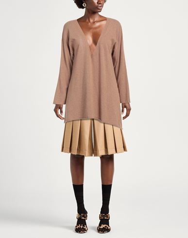 Alpha Studio Woman Sweater Camel Size ONESIZE Recycled wool, Viscose, Polyamide, Cashmere