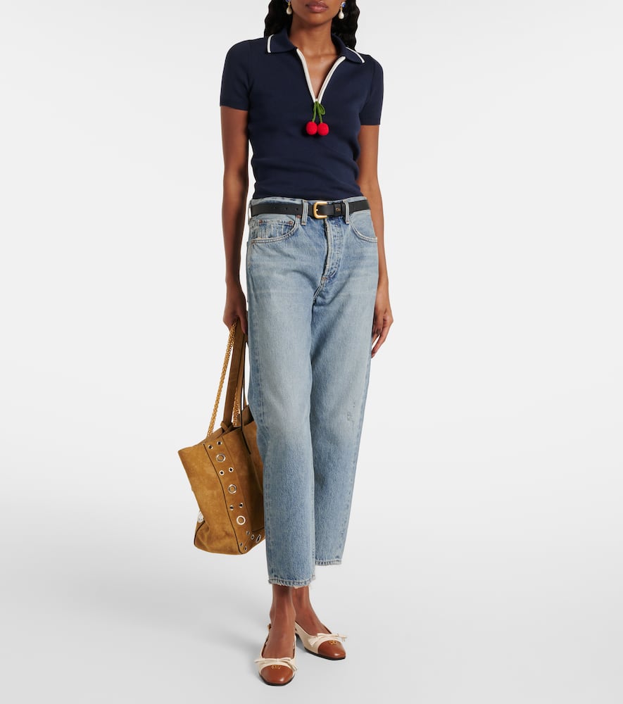 Parker mid-rise straight jeans