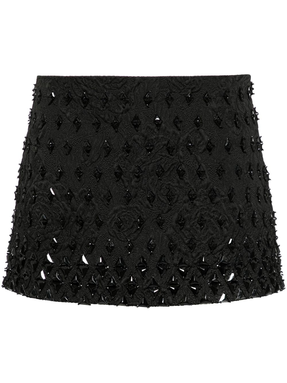 Jaquard mini skirt - Black