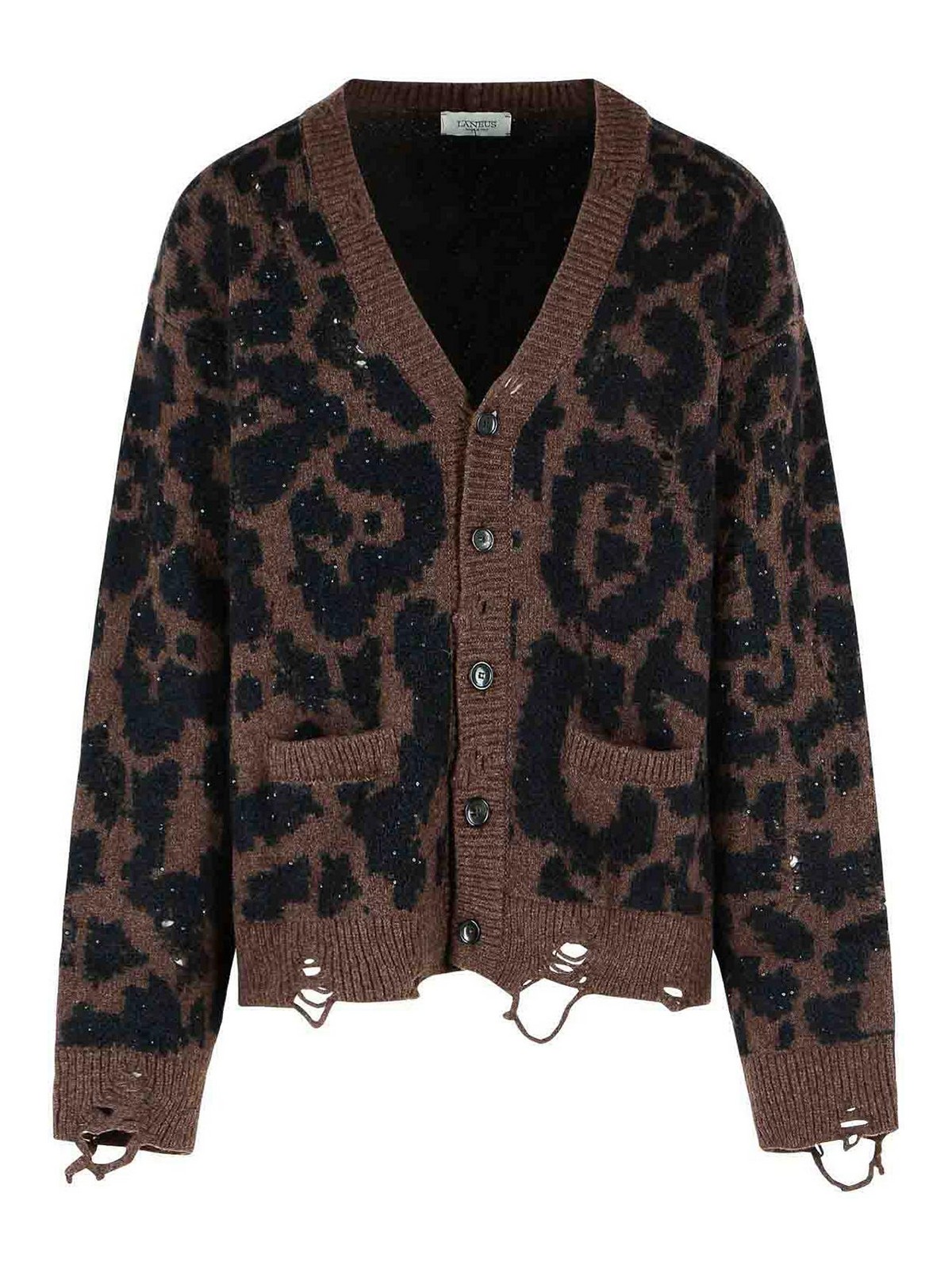 Leopard Jacquard Cardigan