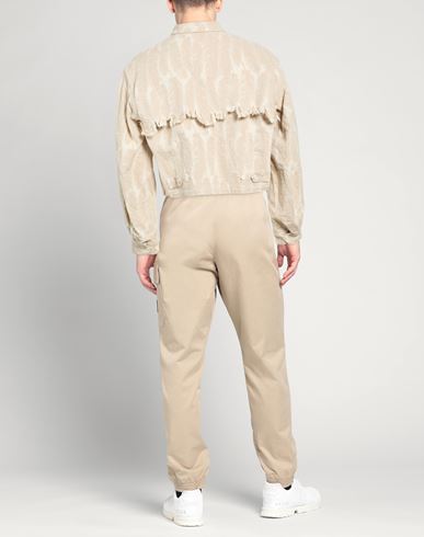 Man Denim outerwear Beige Size 4 Cotton