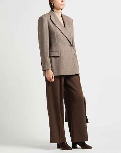 Woman Blazer Khaki Size 6 Virgin Wool, Wool, Polyamide, Elastane
