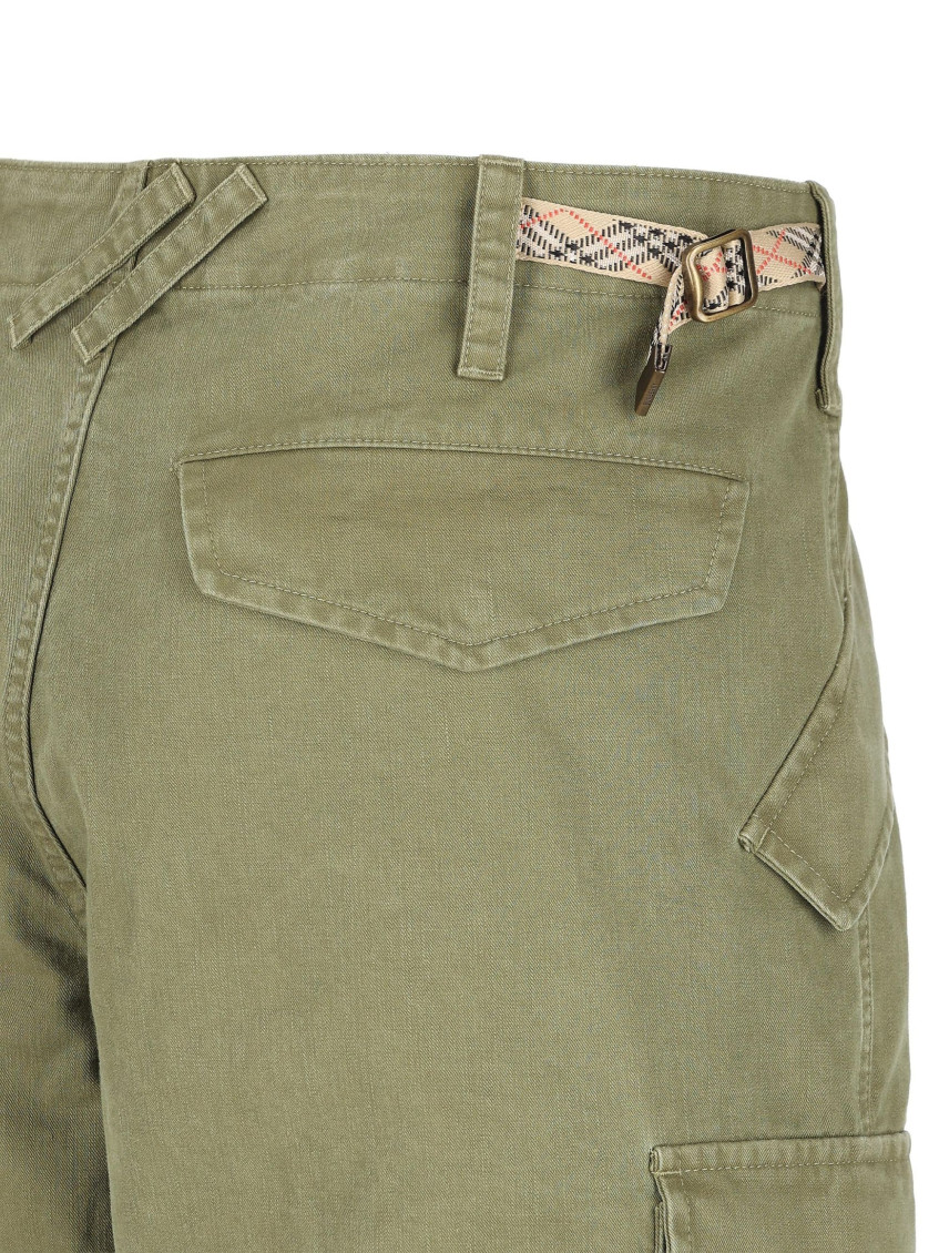 Burberry - cotton cargo trousers adjustable waist design