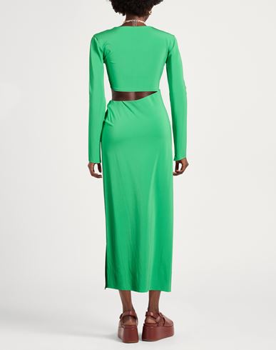 Woman Midi dress Green Size 6 Viscose, Elastane
