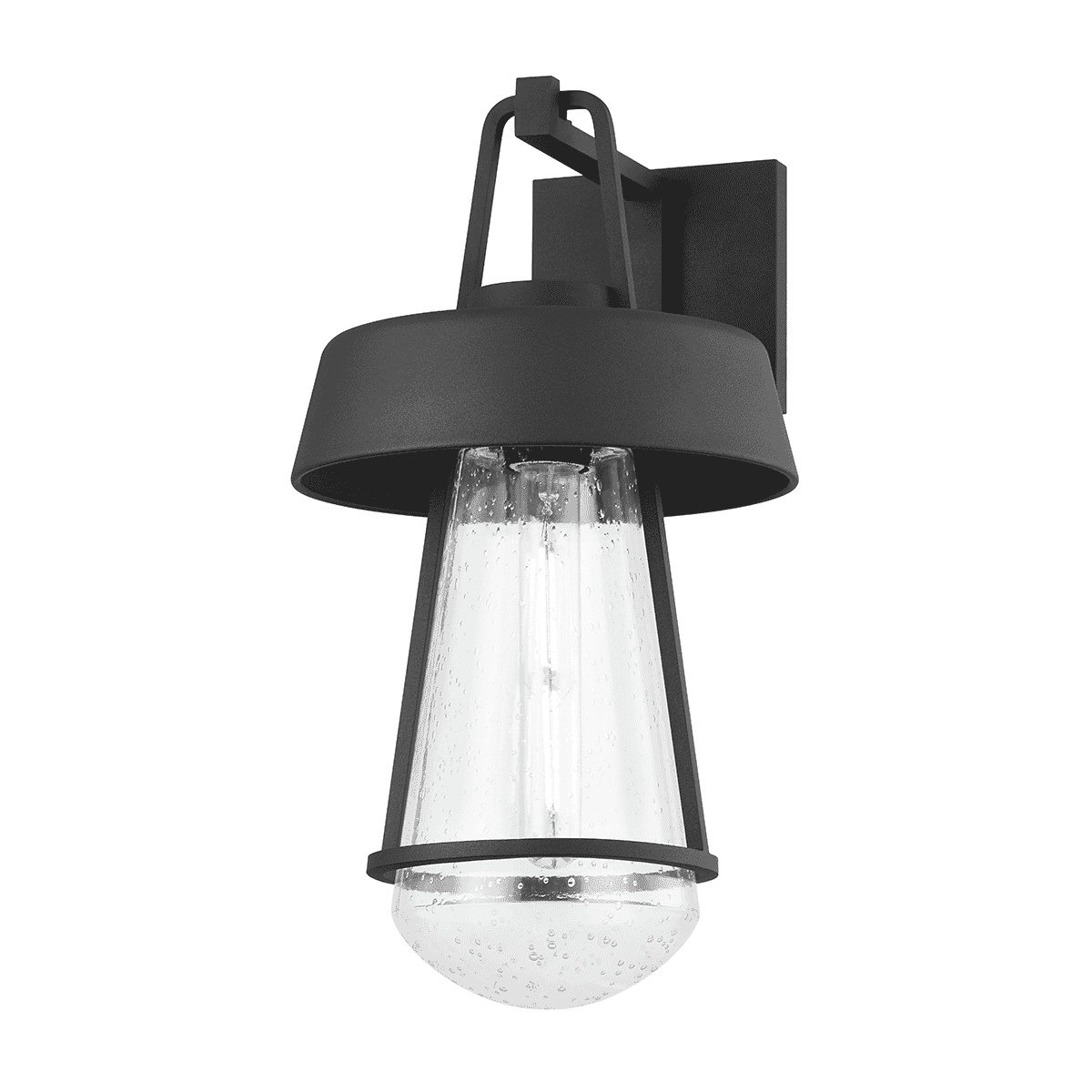 Textured Black One Light Outdoor Wall Sconce from the Brady Collection