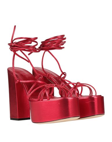 Woman Thong sandal Red Size 10.5 Leather