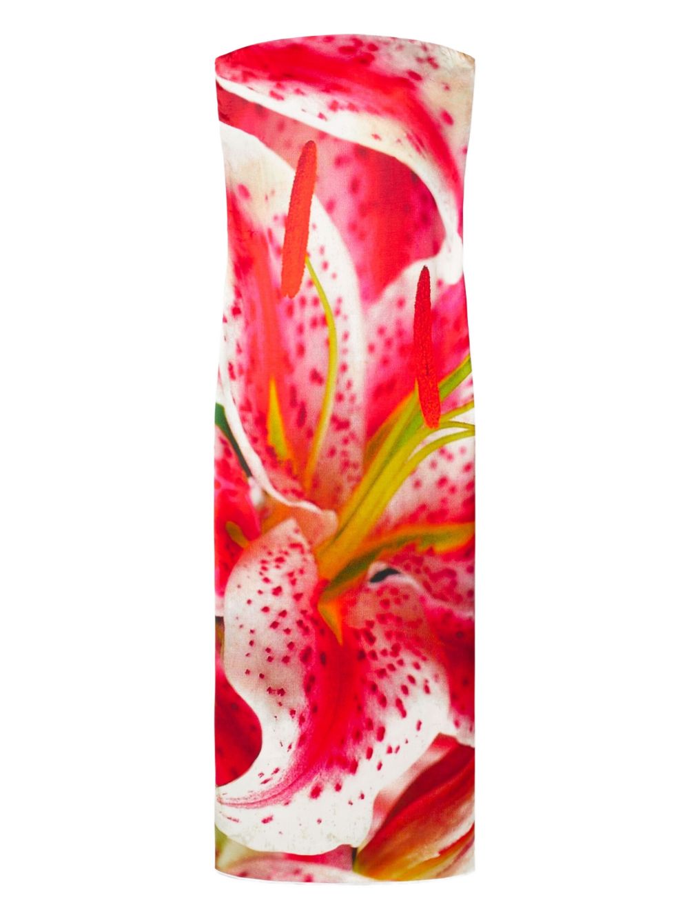 Tory Burch floral-print strapless dress - Pink